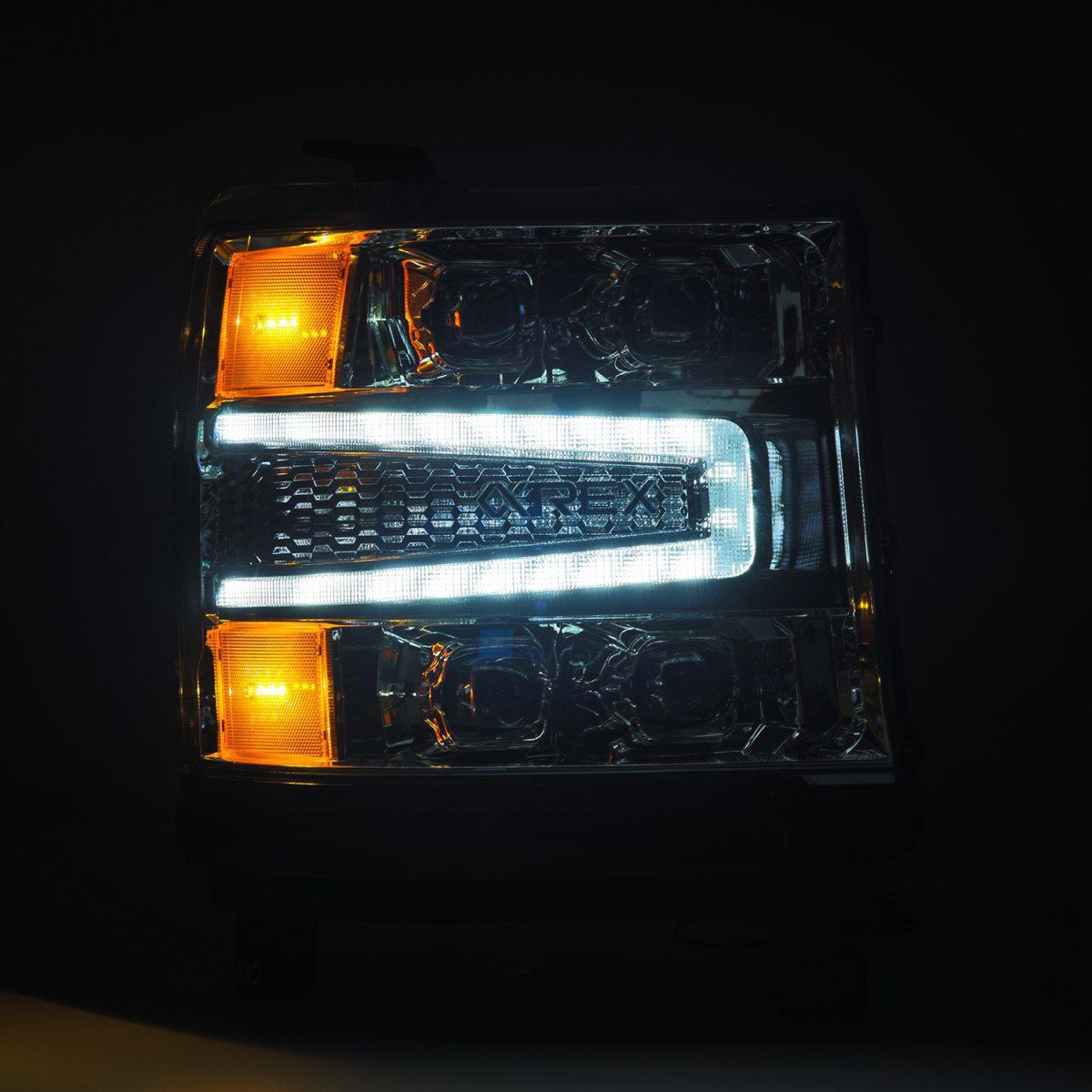 16-18 Chevrolet Silverado 1500 NOVA-Series LED Projector Headlights Chrome by AlphaRex