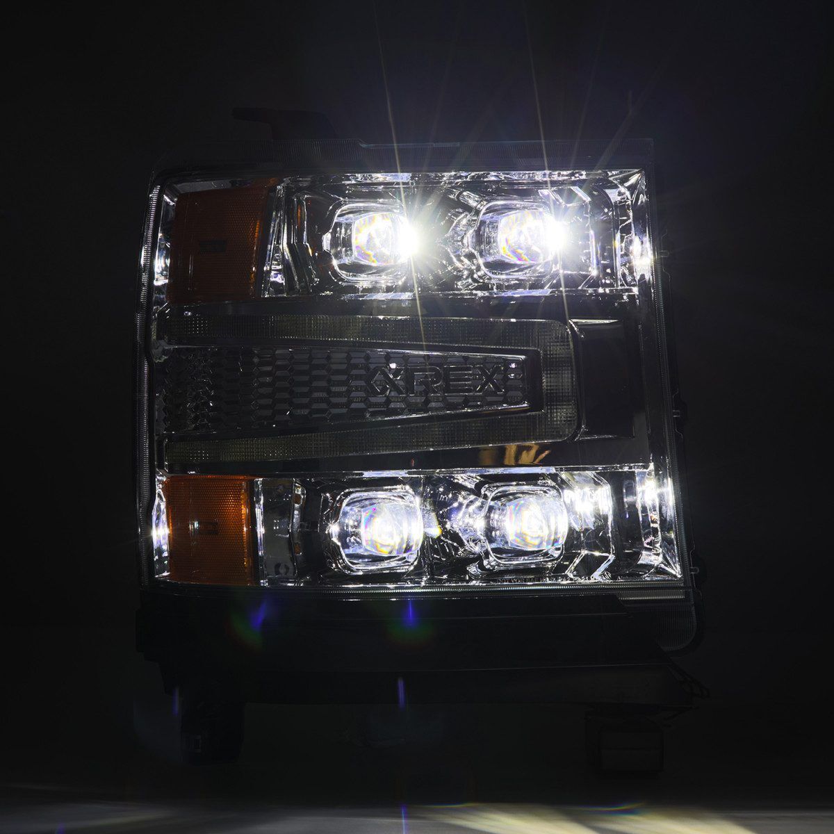 16-18 Chevrolet Silverado 1500 NOVA-Series LED Projector Headlights Chrome by AlphaRex