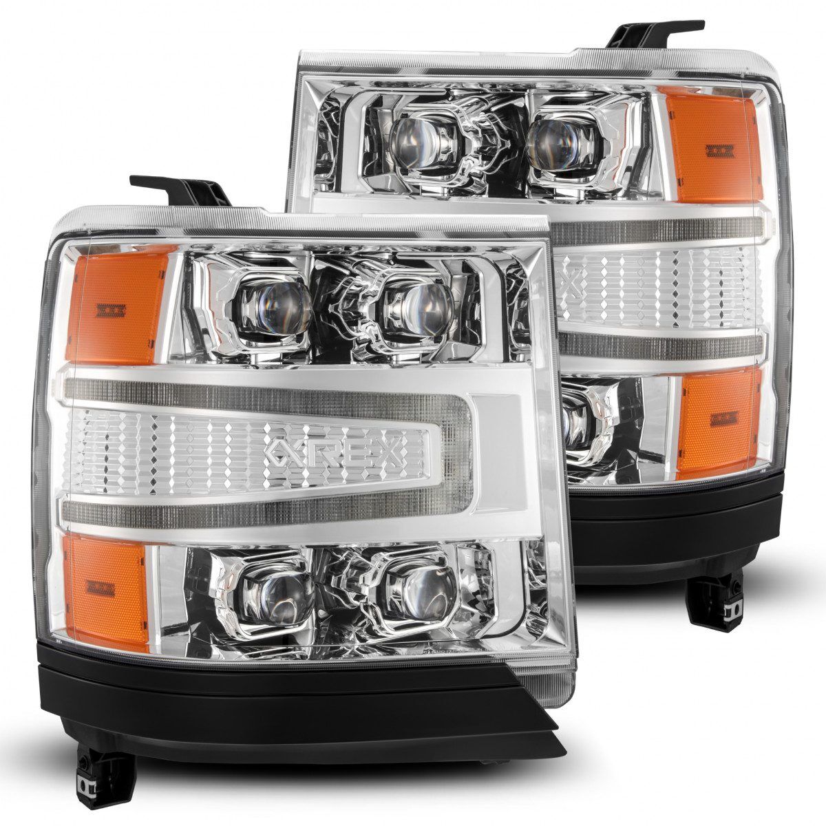 16-18 Chevrolet Silverado 1500 NOVA-Series LED Projector Headlights Chrome by AlphaRex - 880238