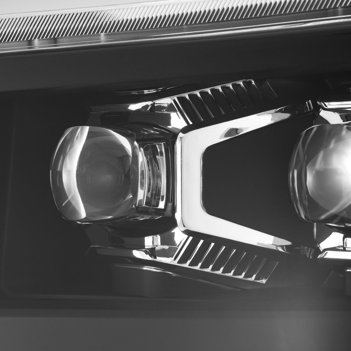 14-15 Chevrolet Silverado NOVA-Series LED Projector Headlights Black by AlphaRex