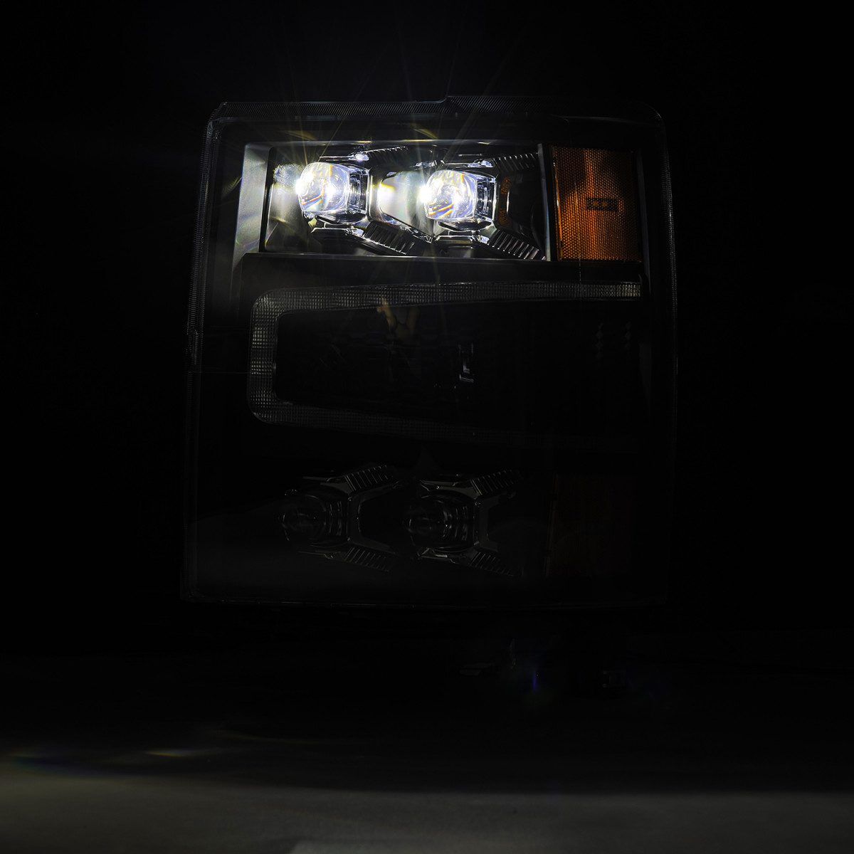 14-15 Chevrolet Silverado NOVA-Series LED Projector Headlights Black by AlphaRex