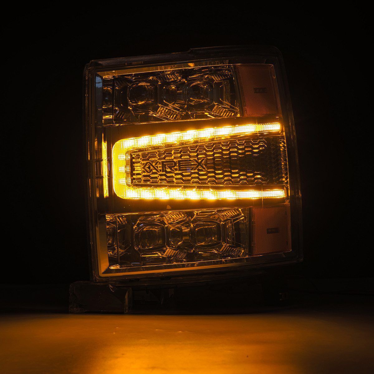 14-15 Chevrolet Silverado NOVA-Series LED Projector Headlights Chrome by AlphaRex