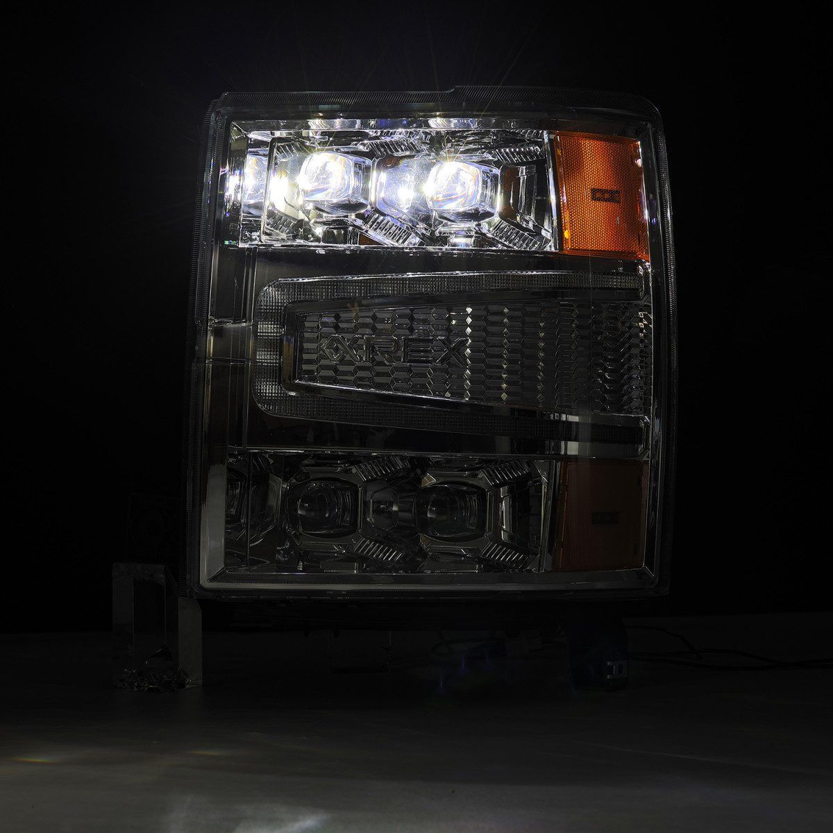 14-15 Chevrolet Silverado NOVA-Series LED Projector Headlights Chrome by AlphaRex