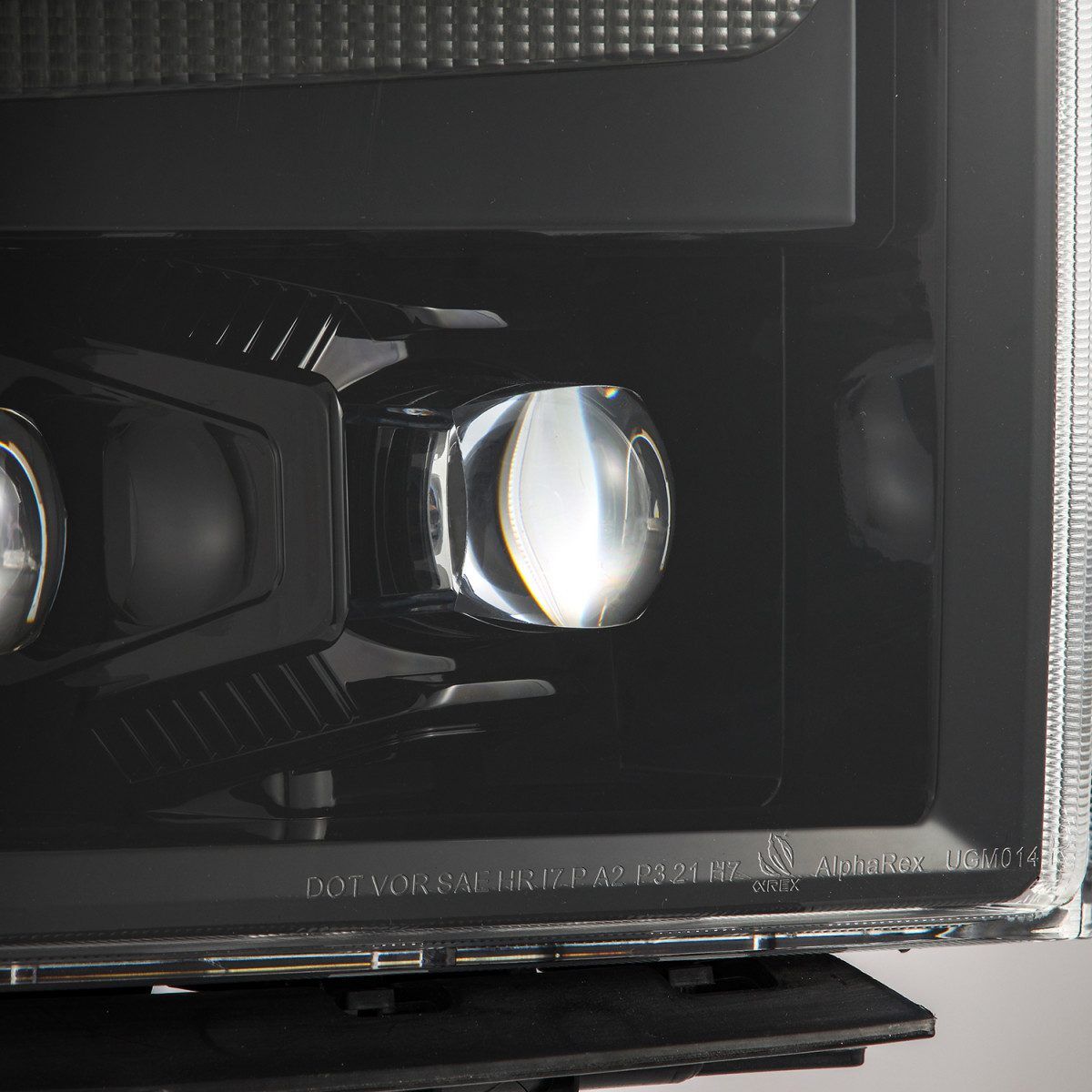 14-15 Chevrolet Silverado NOVA-Series LED Projector Headlights Alpha-Black by AlphaRex