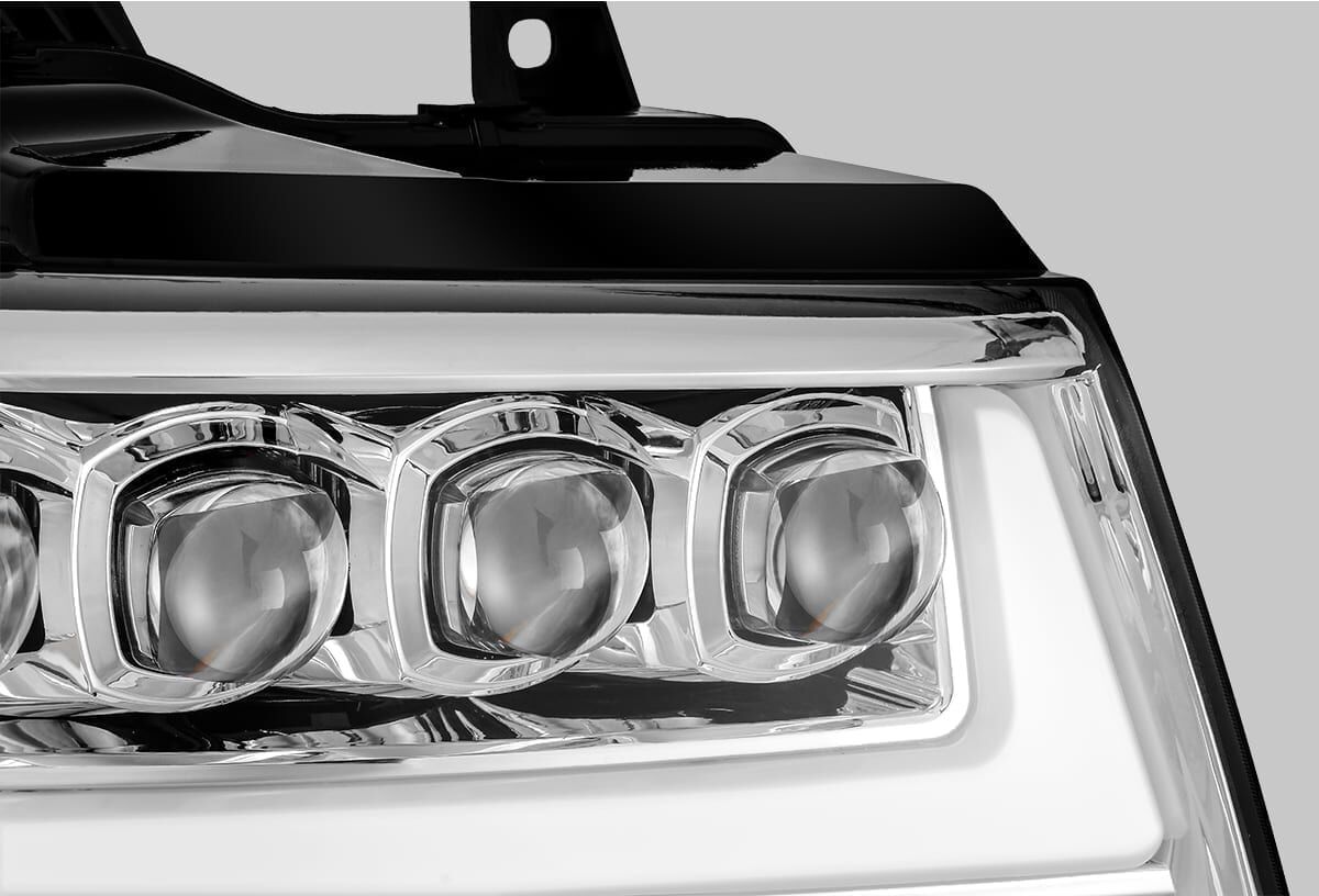 07-13 Avalanche NOVA-Series LED Projector Headlights Chrome by AlphaRex