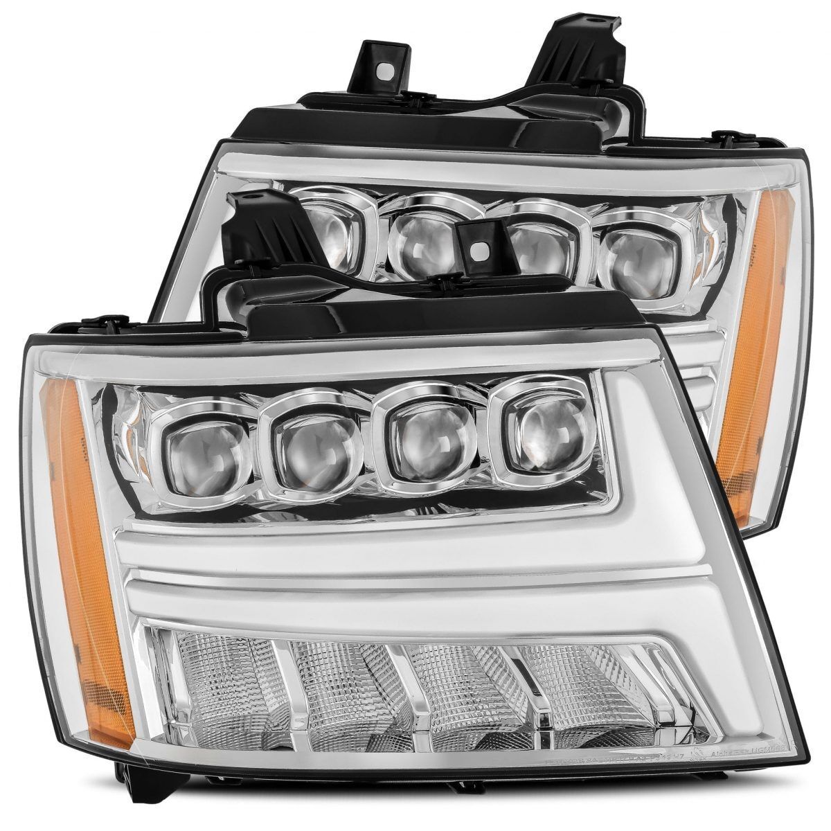 07-13 Avalanche NOVA-Series LED Projector Headlights Chrome by AlphaRex - 880286