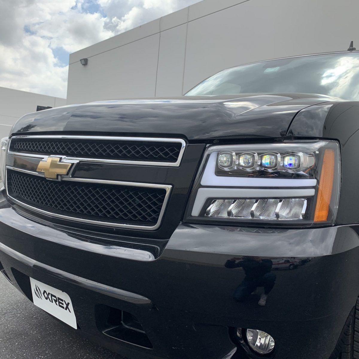 07-13 Chevrolet Avalanche NOVA-Series LED Projector Headlights Jet Black by AlphaRex