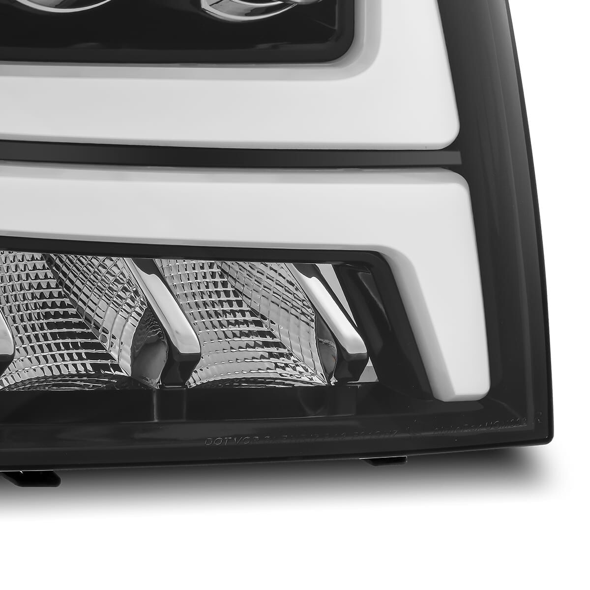 07-13 Chevrolet Avalanche NOVA-Series LED Projector Headlights Jet Black by AlphaRex