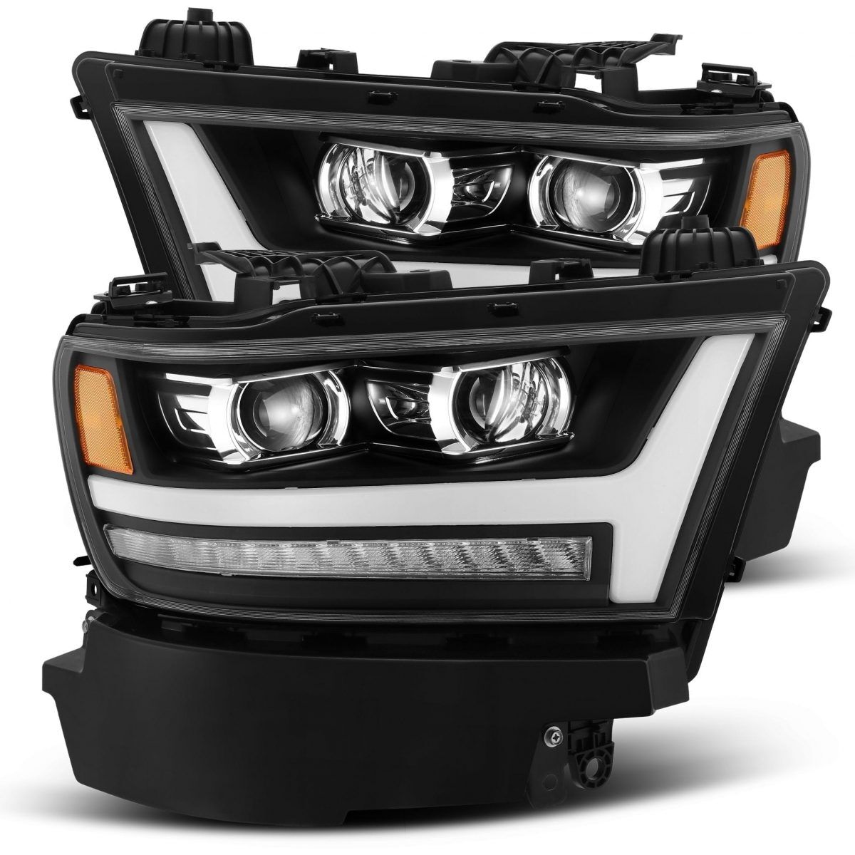 2019-2024 Ram 1500 PRO-Series Projector Headlights Black by AlphaRex - 880515