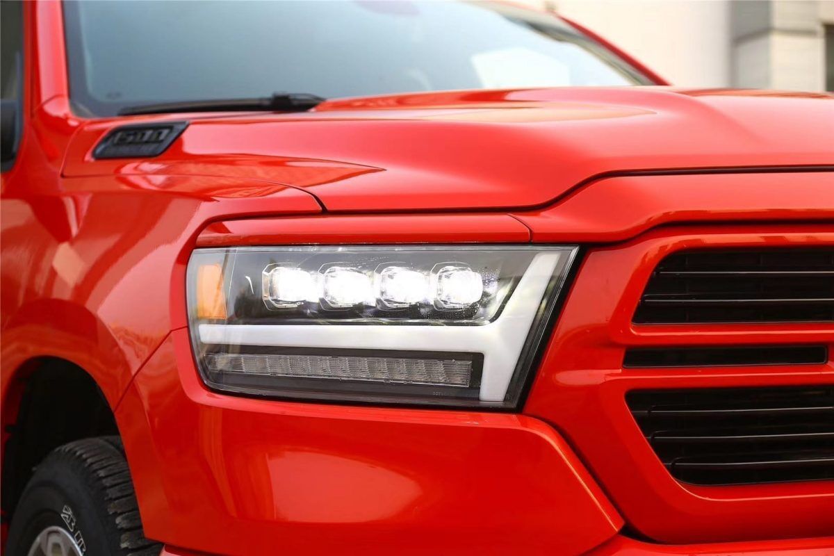 2019-2024 Ram 1500 NOVA-Series LED Projector Headlights Black by AlphaRex
