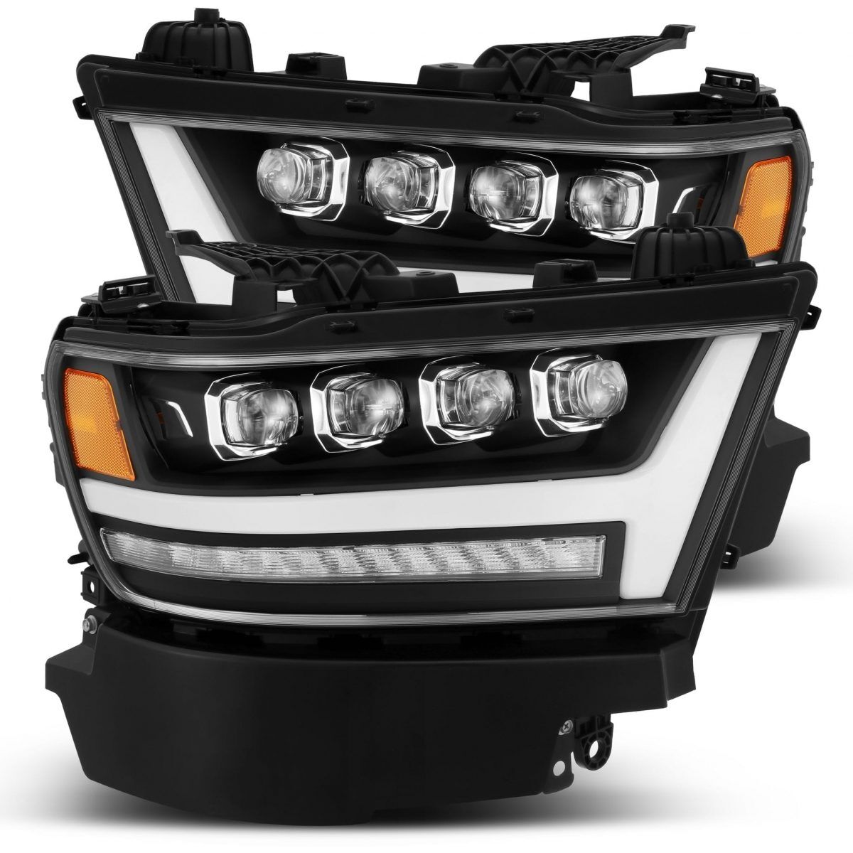 2019-2024 Ram 1500 NOVA-Series LED Projector Headlights Black by AlphaRex - 880518