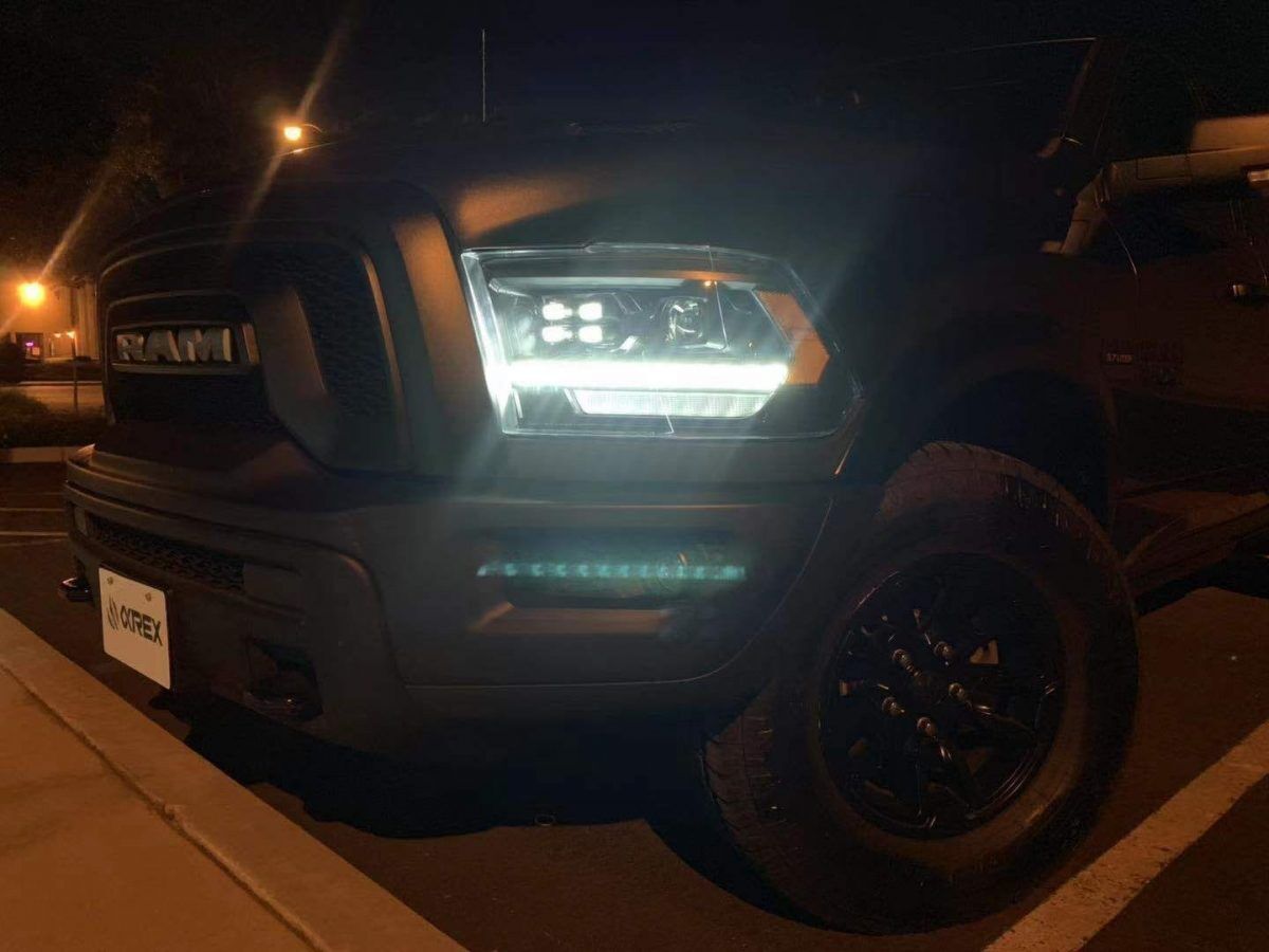 09-18 Ram Truck PRO-Series (5th Gen 2500 Style) Projector Headlights Alpha-Black by AlphaRex