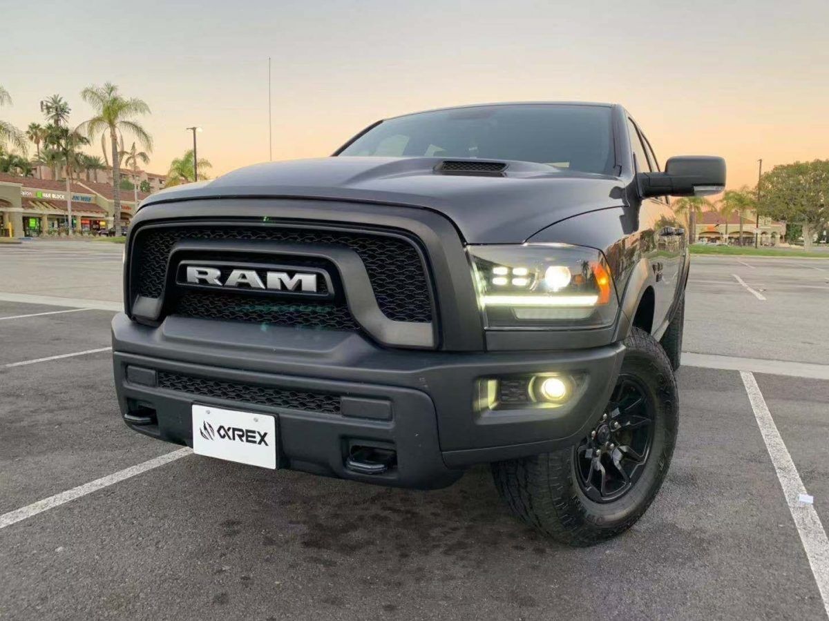 09-18 Ram Truck PRO-Series (5th Gen 2500 Style) Projector Headlights Alpha-Black by AlphaRex