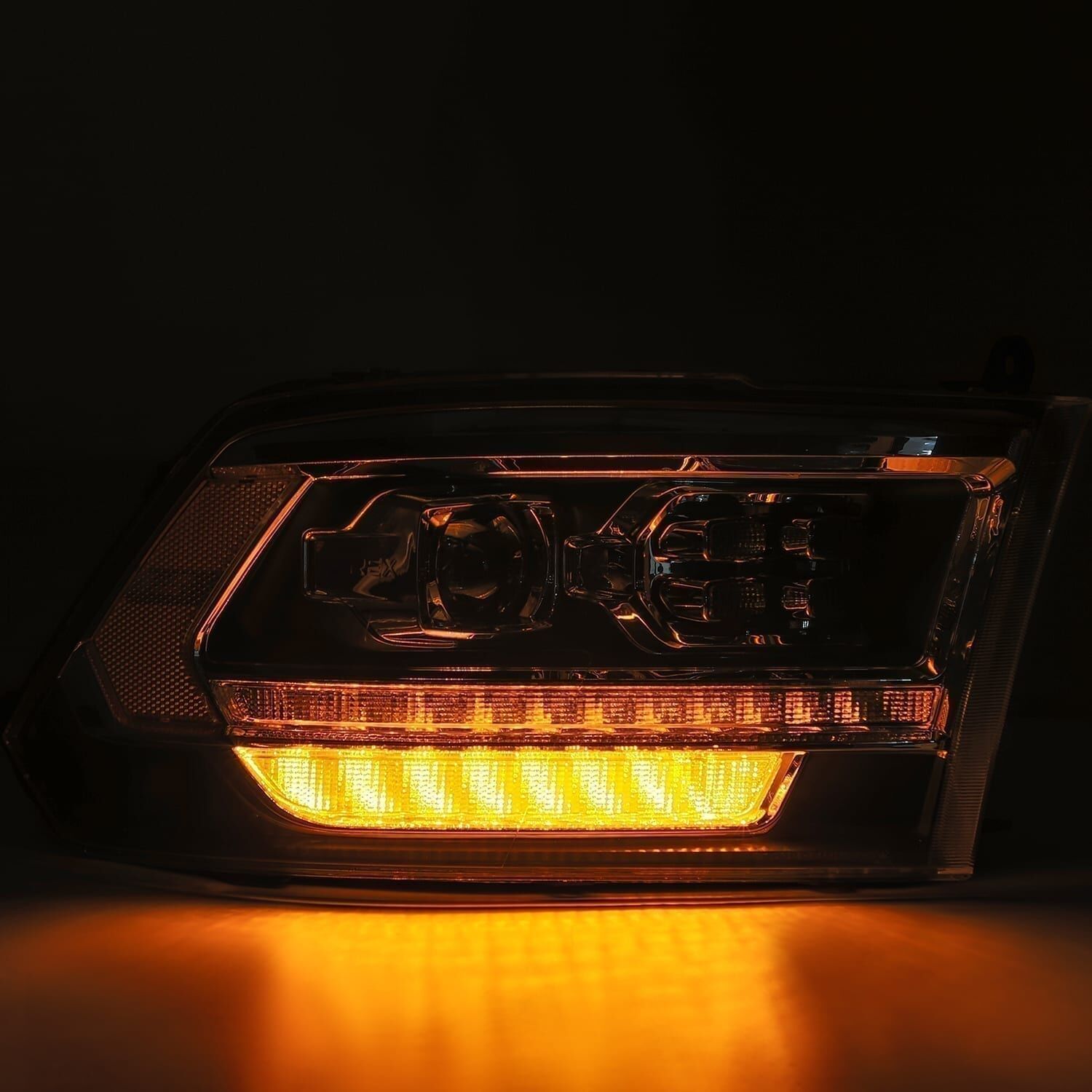 09-18 Ram Truck PRO-Series (5th Gen 2500 Style) Projector Headlights Alpha-Black by AlphaRex