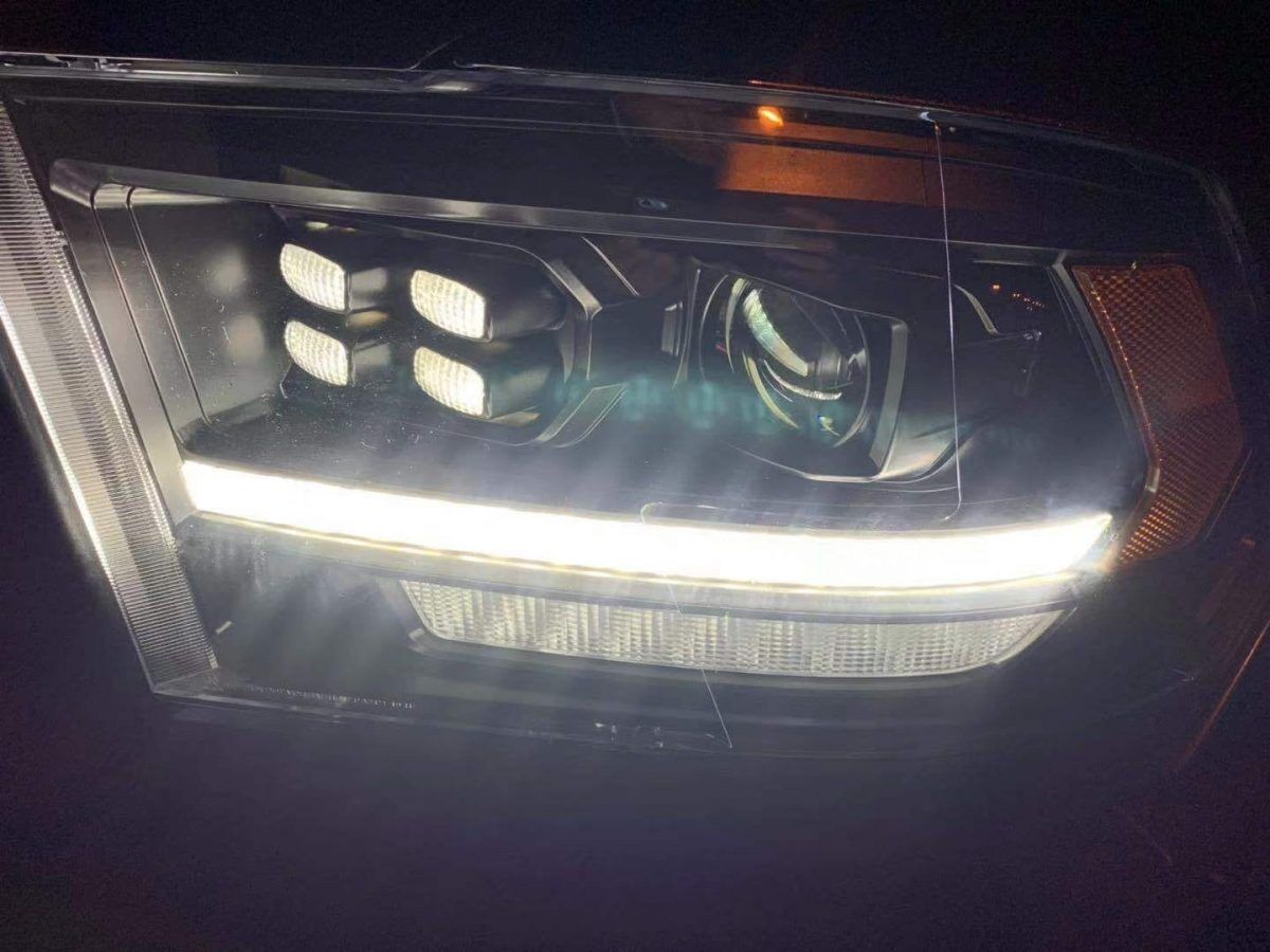09-18 Ram Truck PRO-Series (5th Gen 2500 Style) Projector Headlights Alpha-Black by AlphaRex