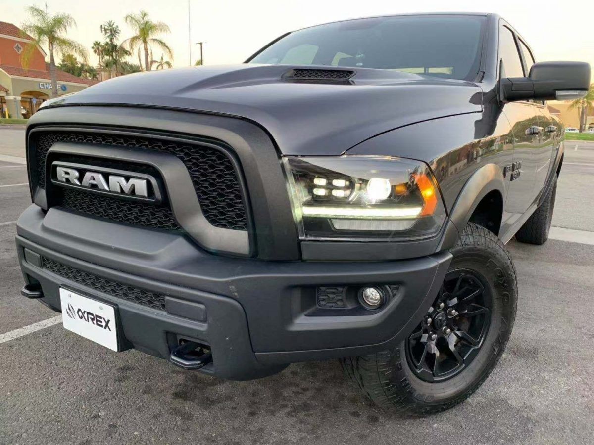 10-18 Ram 2500/3500 Truck LUXX-Series (5th Gen 2500 Style) LED Projector Headlights Black by AlphaRex