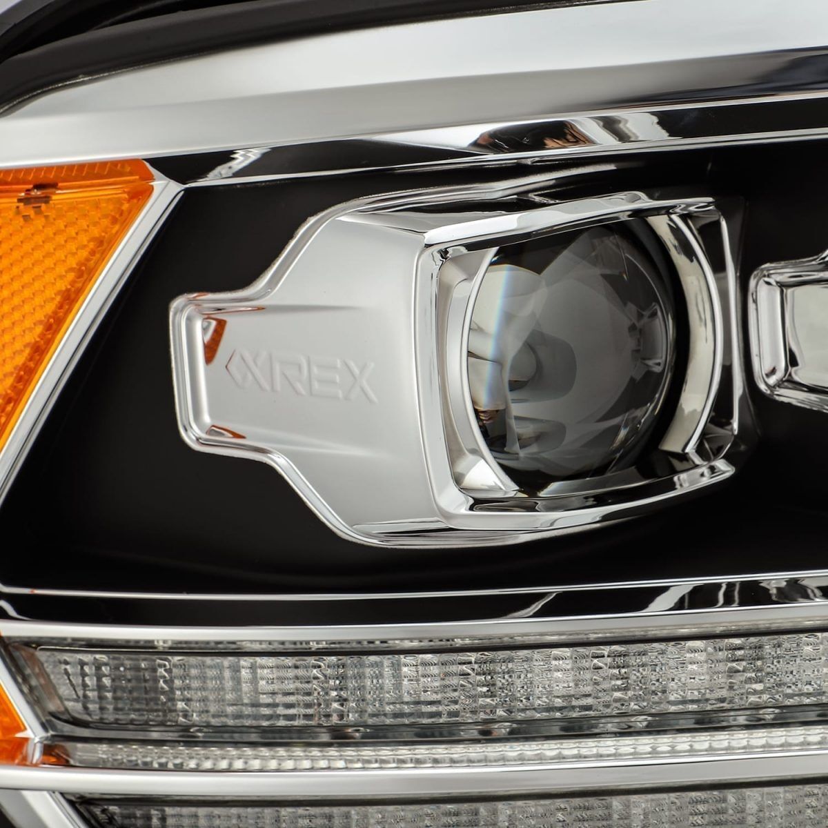 10-18 Ram 2500/3500 Truck LUXX-Series (5th Gen 2500 Style) LED Projector Headlights Black by AlphaRex