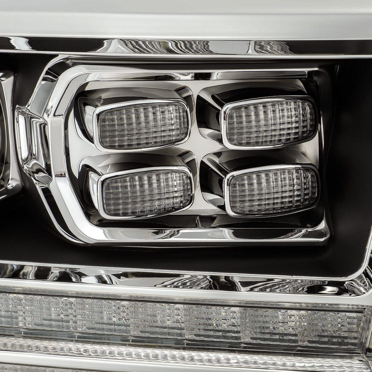 10-18 Ram 2500/3500 Truck LUXX-Series (5th Gen 2500 Style) LED Projector Headlights Black by AlphaRex