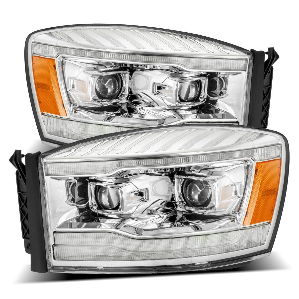 06-08 Dodge Ram PRO-Series Projector Headlights Chrome by AlphaRex - 880531