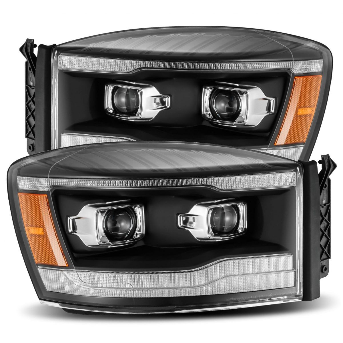 06-08 Dodge Ram PRO-Series Projector Headlights Black by AlphaRex - 880532