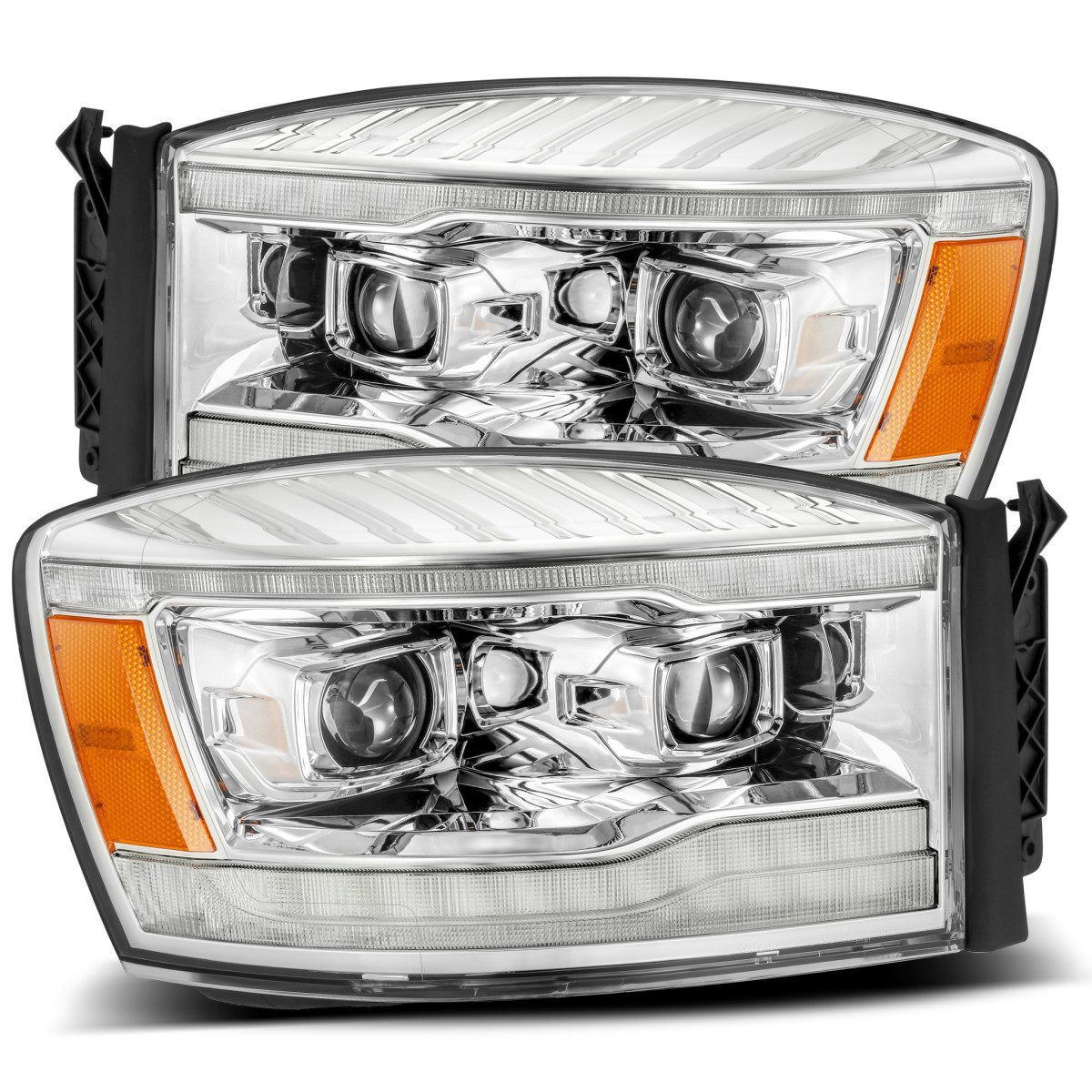 06-09 Dodge Ram 2500/3500 LUXX-Series LED Projector Headlights Chrome by AlphaRex - 880534