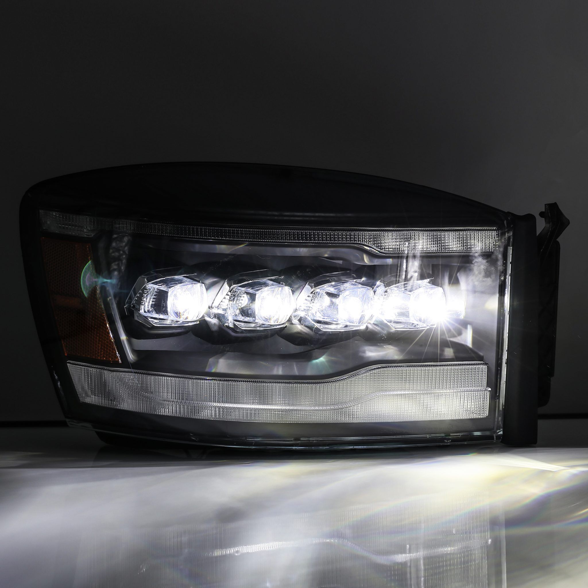 06-08 Dodge Ram 1500 NOVA-Series LED Projector Headlights Black by AlphaRex