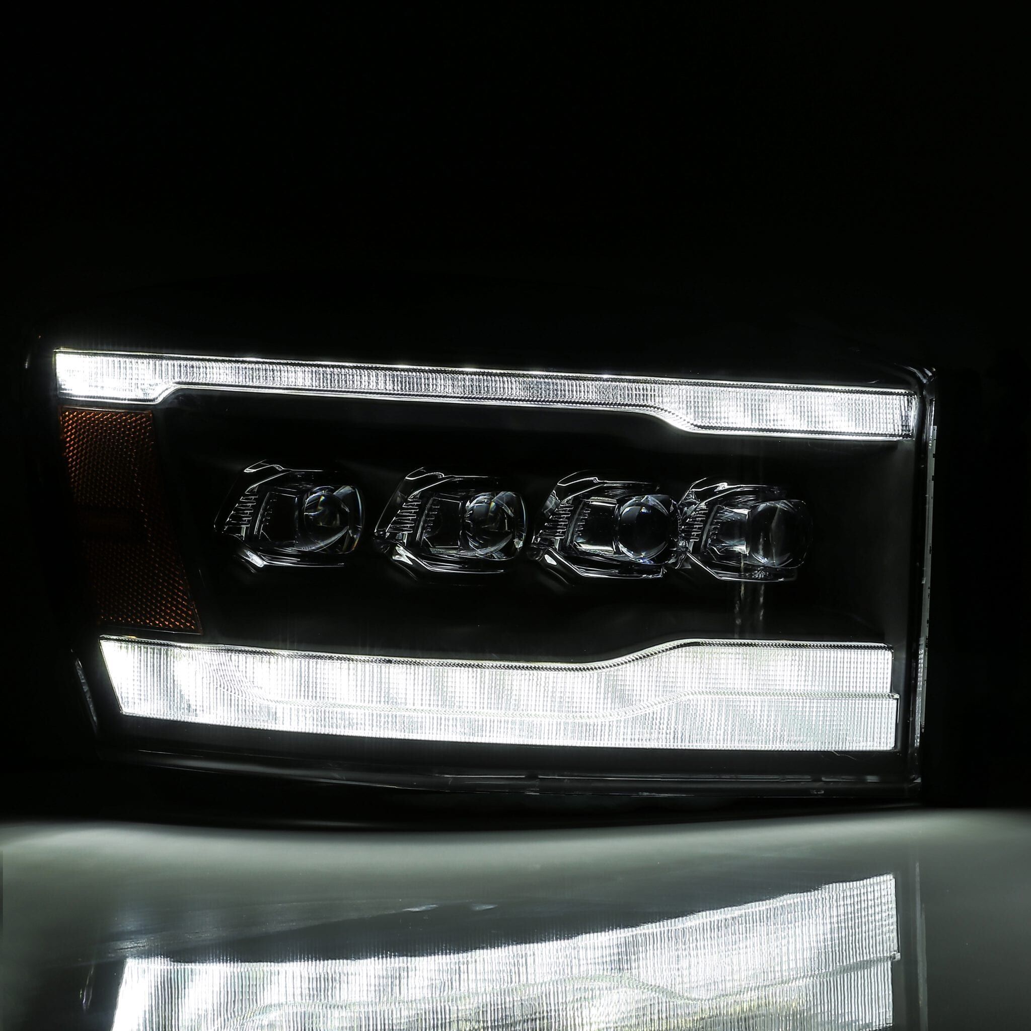 06-08 Dodge Ram 1500 NOVA-Series LED Projector Headlights Black by AlphaRex
