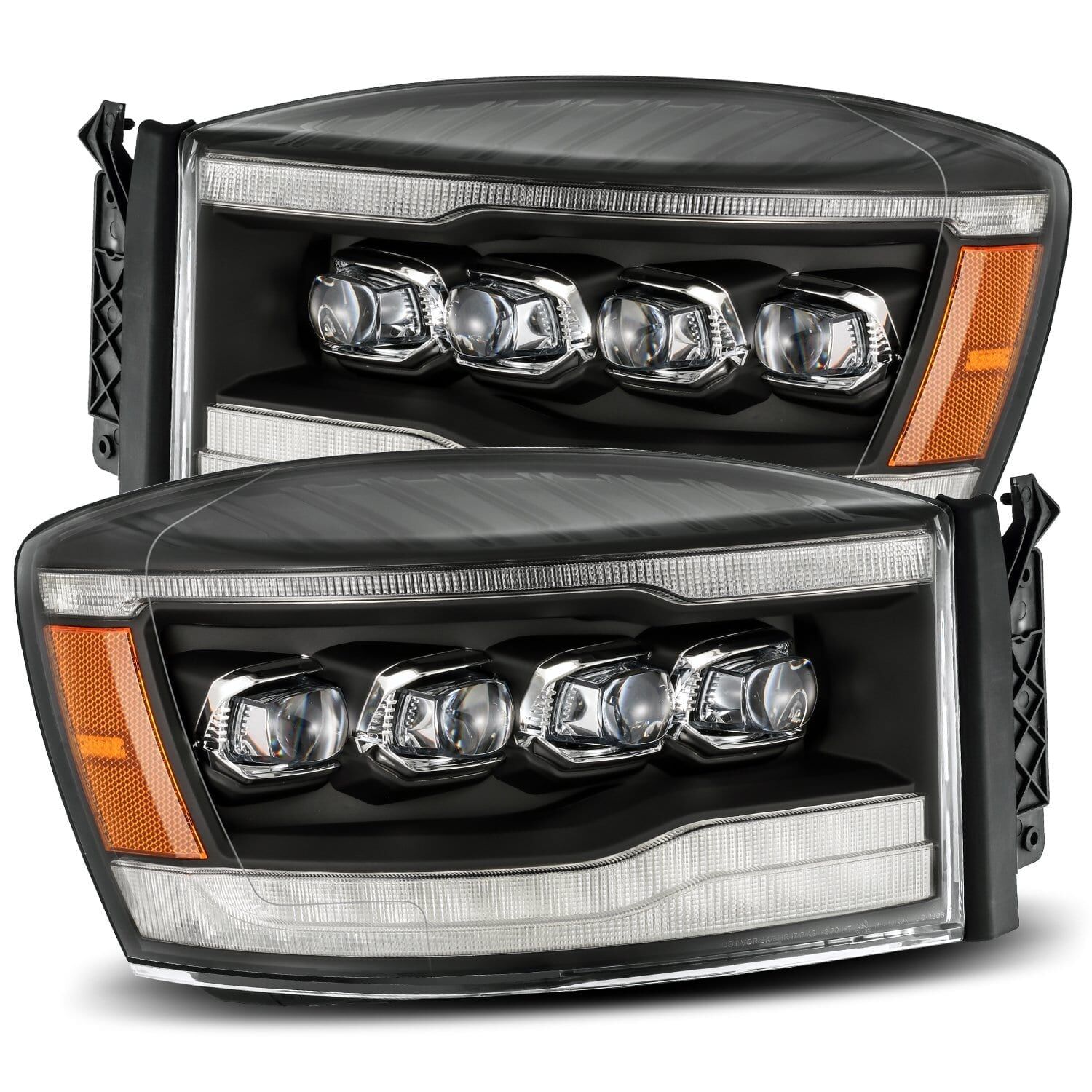 06-08 Dodge Ram 1500 NOVA-Series LED Projector Headlights Black by AlphaRex - 880536