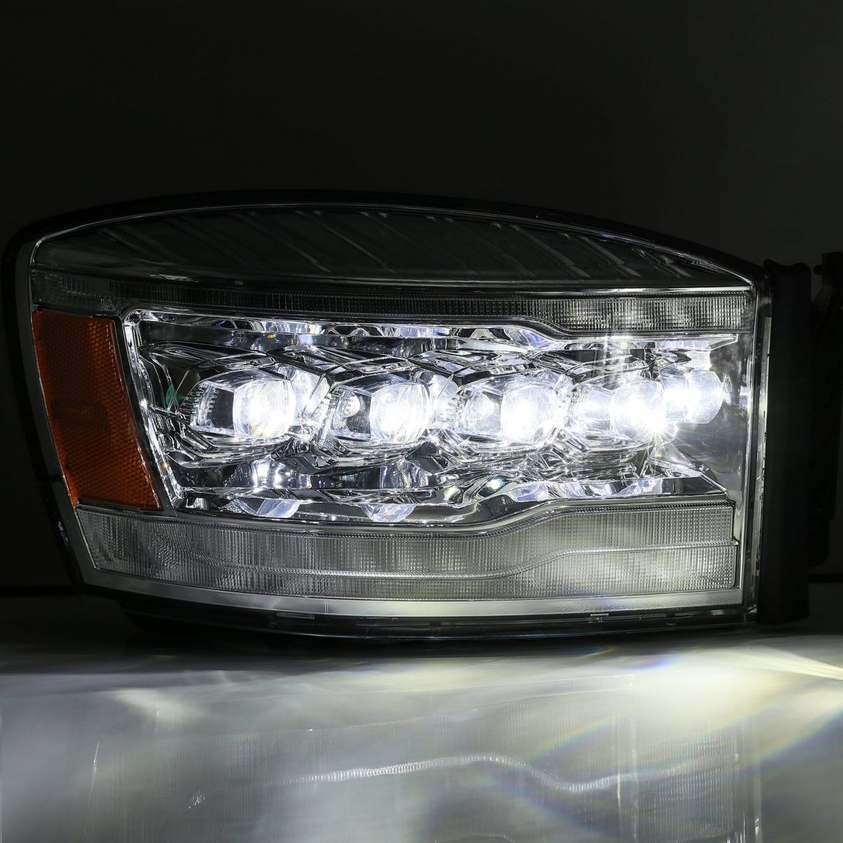 06-09 Dodge Ram 2500/3500 NOVA-Series LED Projector Headlights Chrome by AlphaRex