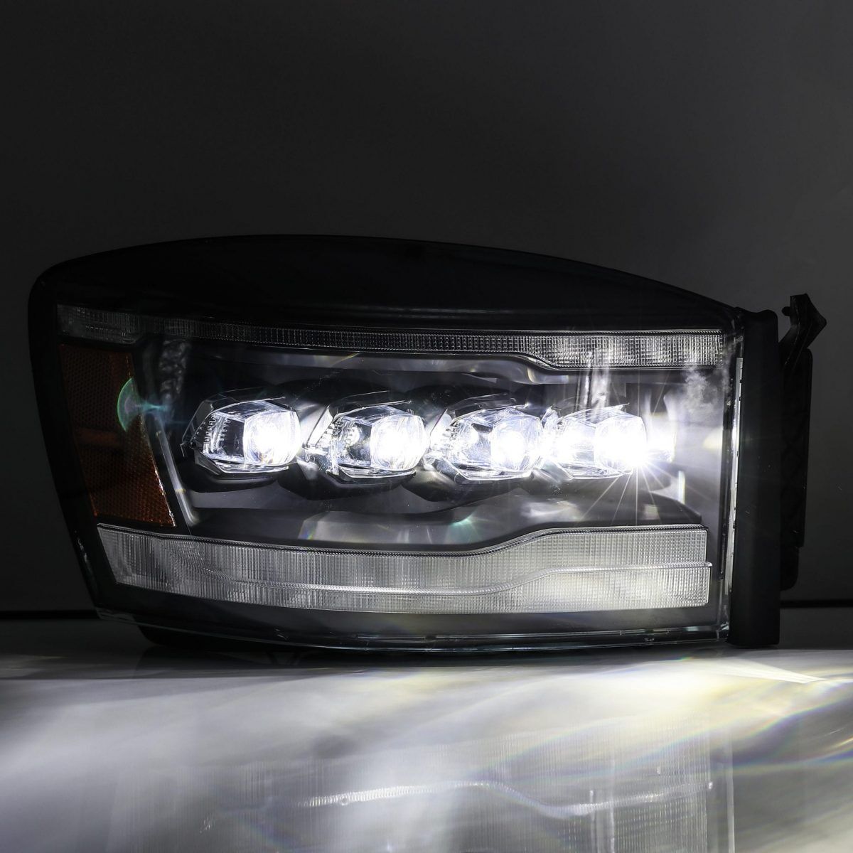 06-08 Dodge Ram 1500 NOVA-Series LED Projector Headlights Alpha-Black by AlphaRex