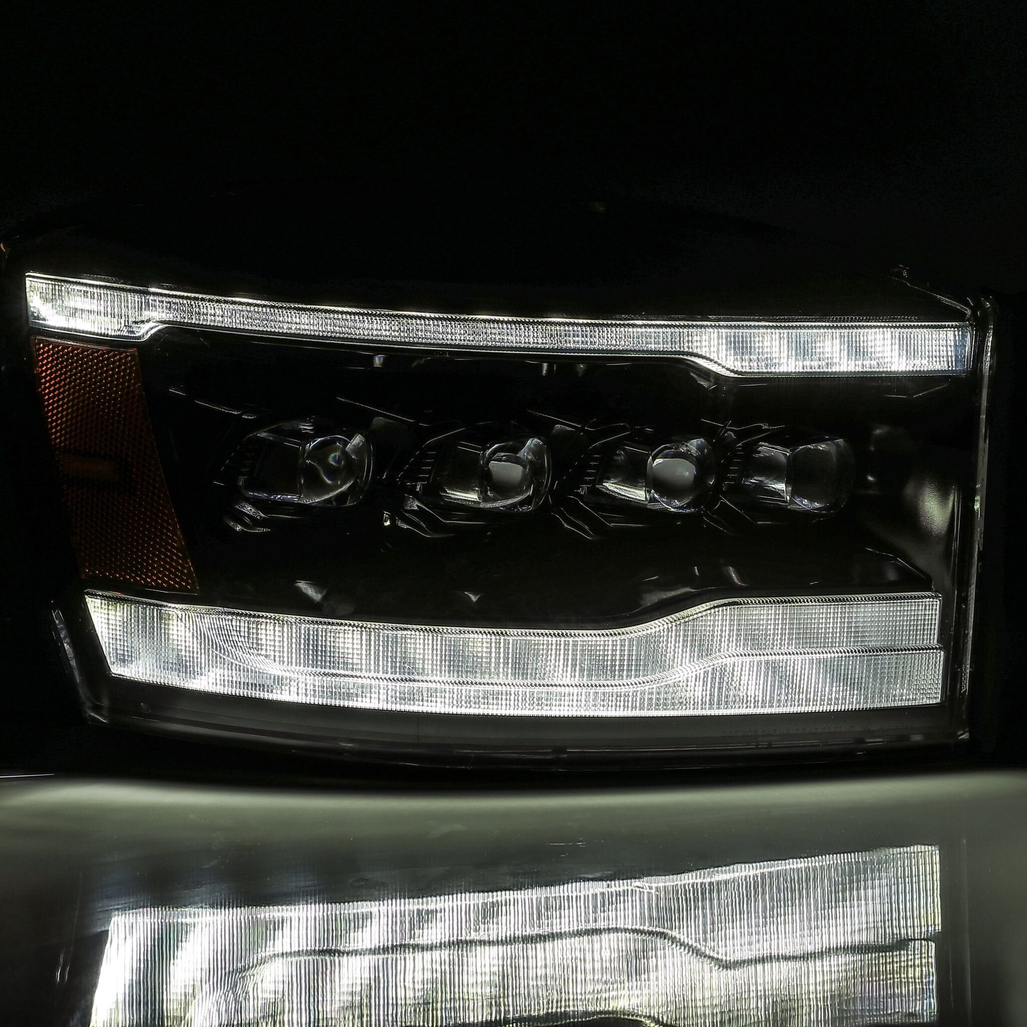 06-08 Dodge Ram 1500 NOVA-Series LED Projector Headlights Alpha-Black by AlphaRex