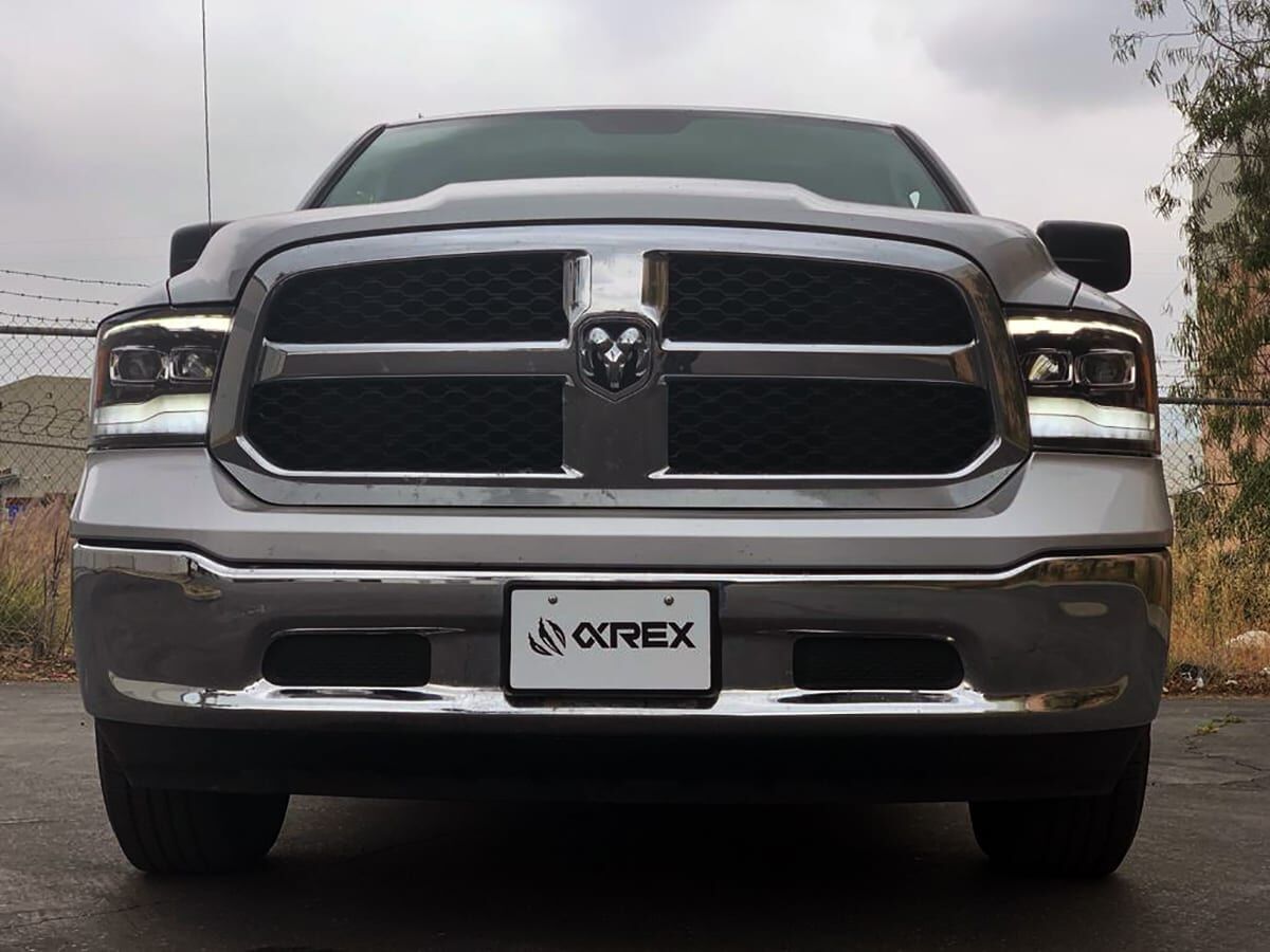 09-18 Ram 1500 Truck LUXX-Series LED Projector Headlights Alpha-Black by AlphaRex