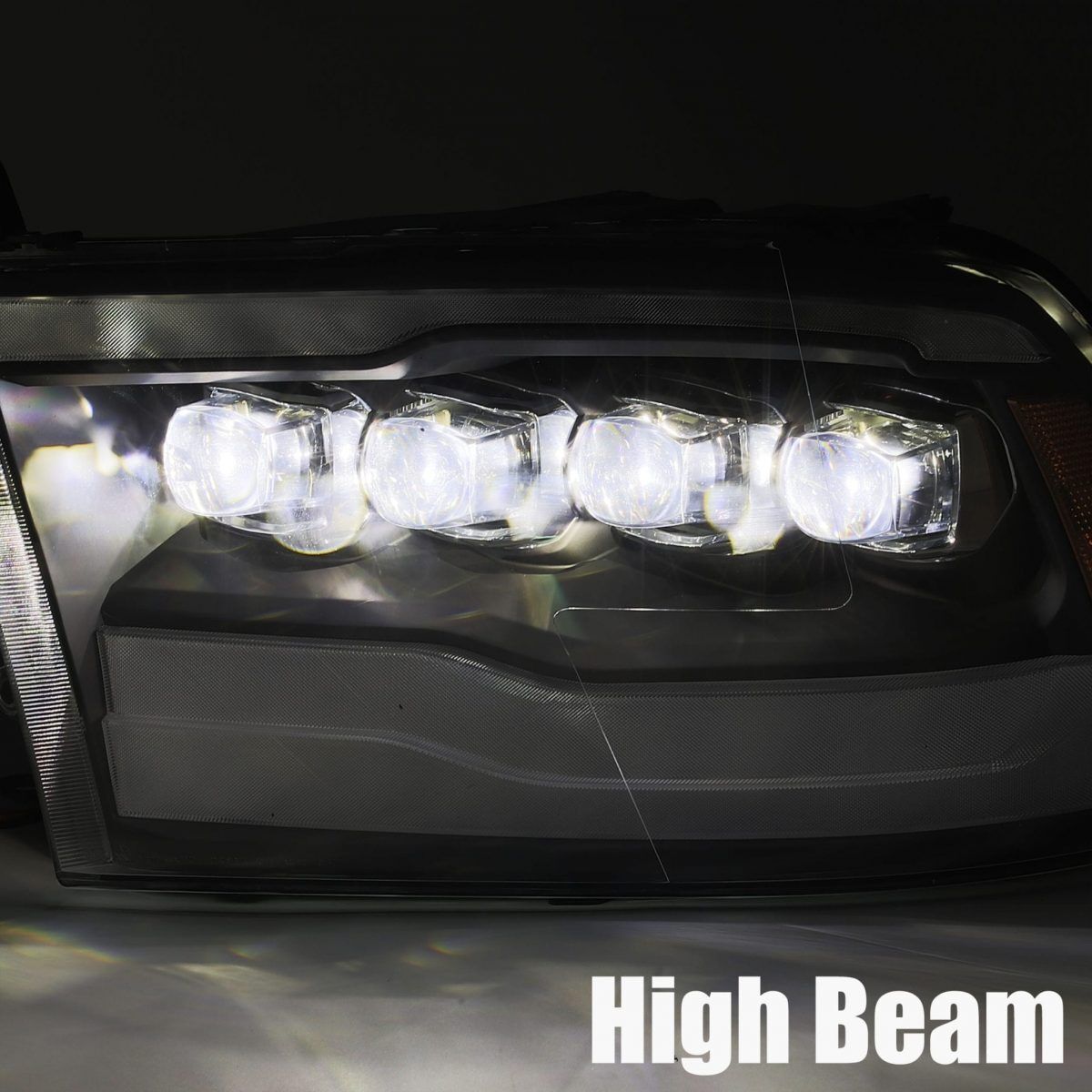 09-18 Ram 1500 Truck NOVA-Series LED Projector Headlights Alpha-Black by AlphaRex