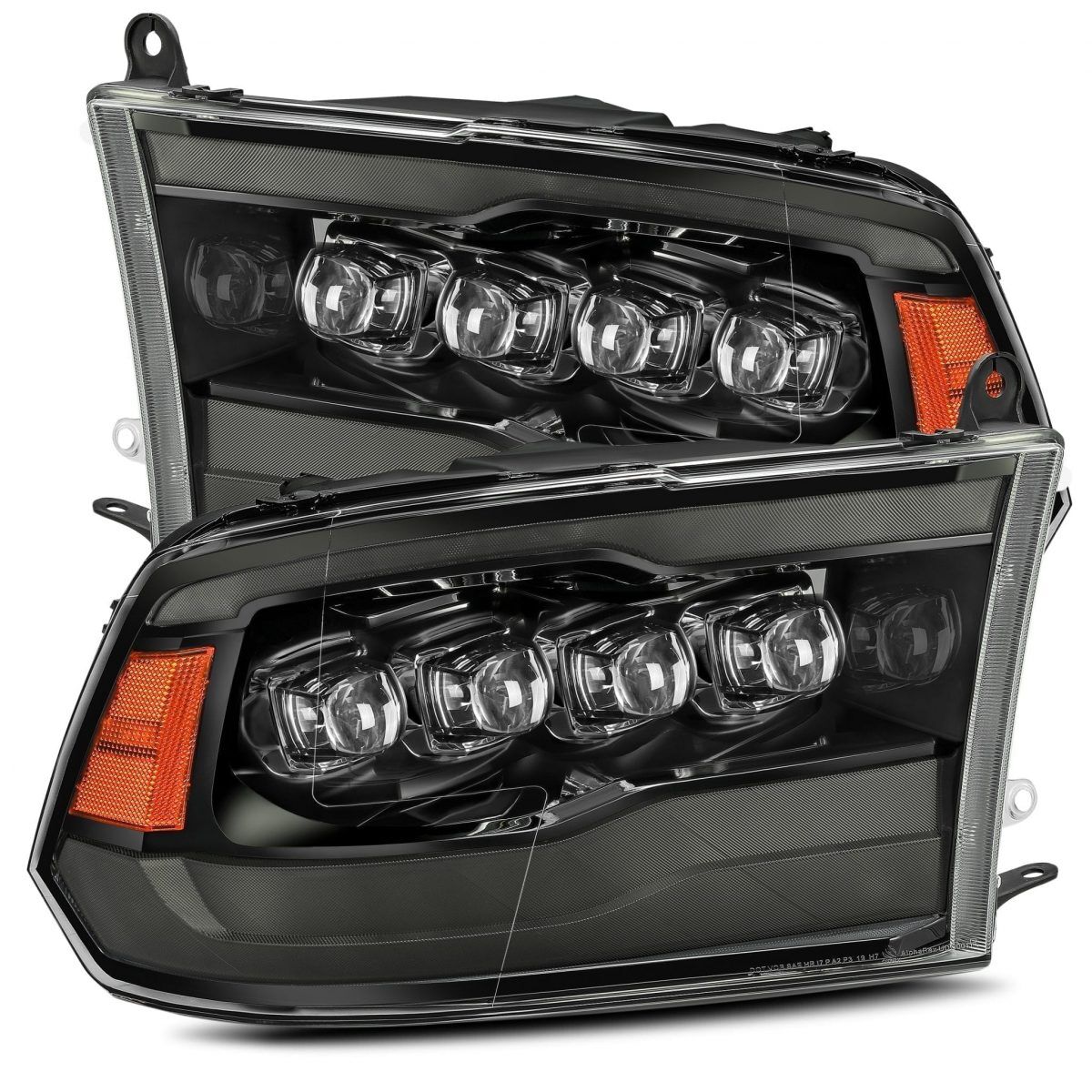 09-18 Ram 1500 Truck NOVA-Series LED Projector Headlights Alpha-Black by AlphaRex - 880541