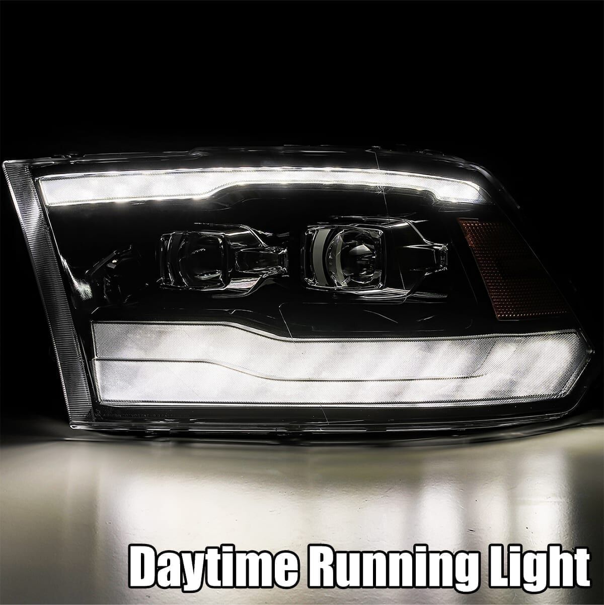 09-18 Ram Truck PRO-Series G2 Projector Headlights Alpha-Black by AlphaRex
