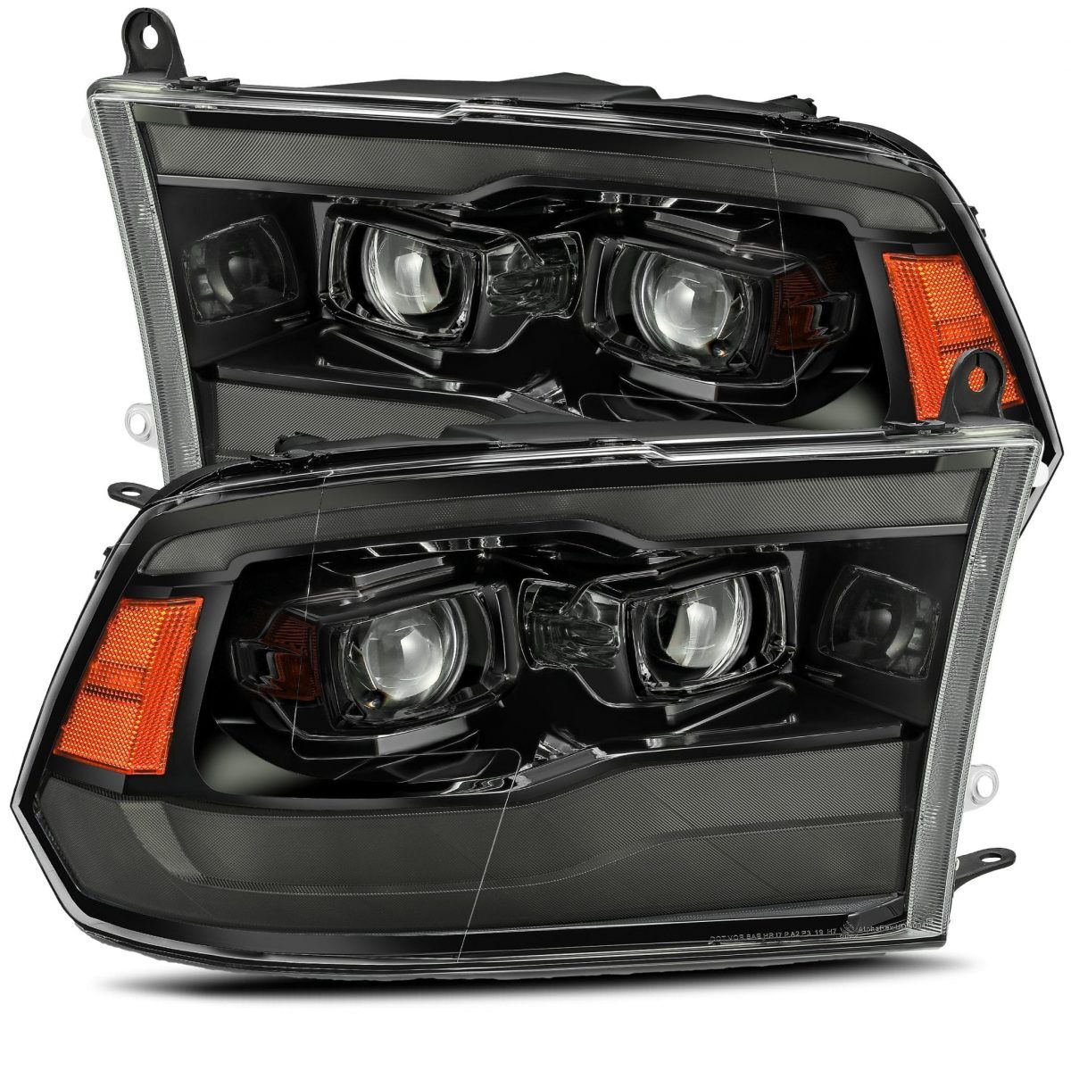 09-18 Ram Truck PRO-Series G2 Projector Headlights Alpha-Black by AlphaRex - 880542