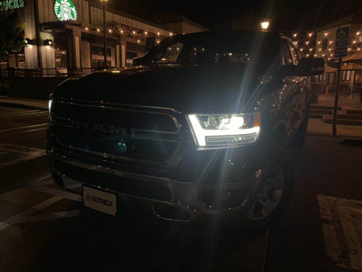 2019-2024 Ram 1500 LUXX-Series LED Projector Headlights Jet Black by AlphaRex