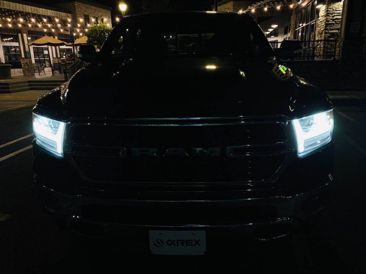 2019-2024 Ram 1500 LUXX-Series LED Projector Headlights Jet Black by AlphaRex