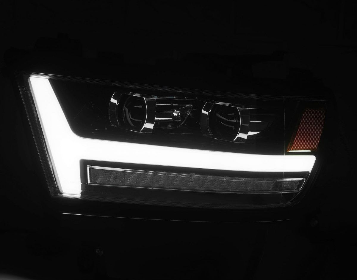 2019-2024 Ram 1500 LUXX-Series LED Projector Headlights Jet Black by AlphaRex