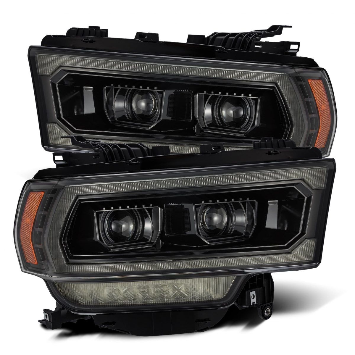 2019-2024 Ram 2500/3500 LUXX-Series LED Projector Headlights Alpha-Black by AlphaRex - 880549