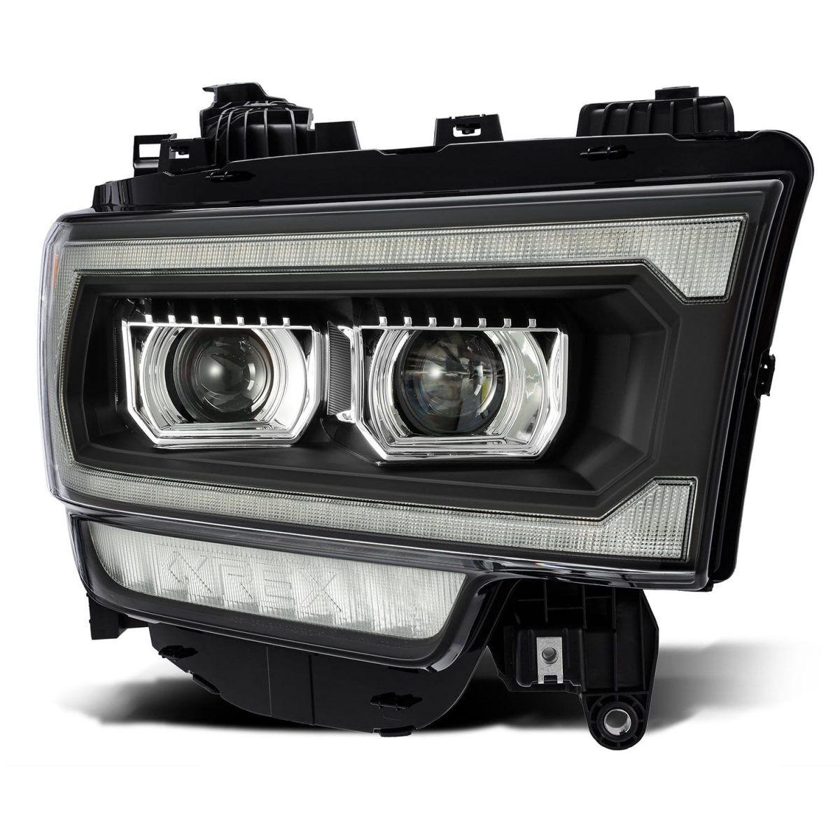 2019-2024 Ram 2500/3500 LUXX-Series LED Projector Headlights Black by AlphaRex
