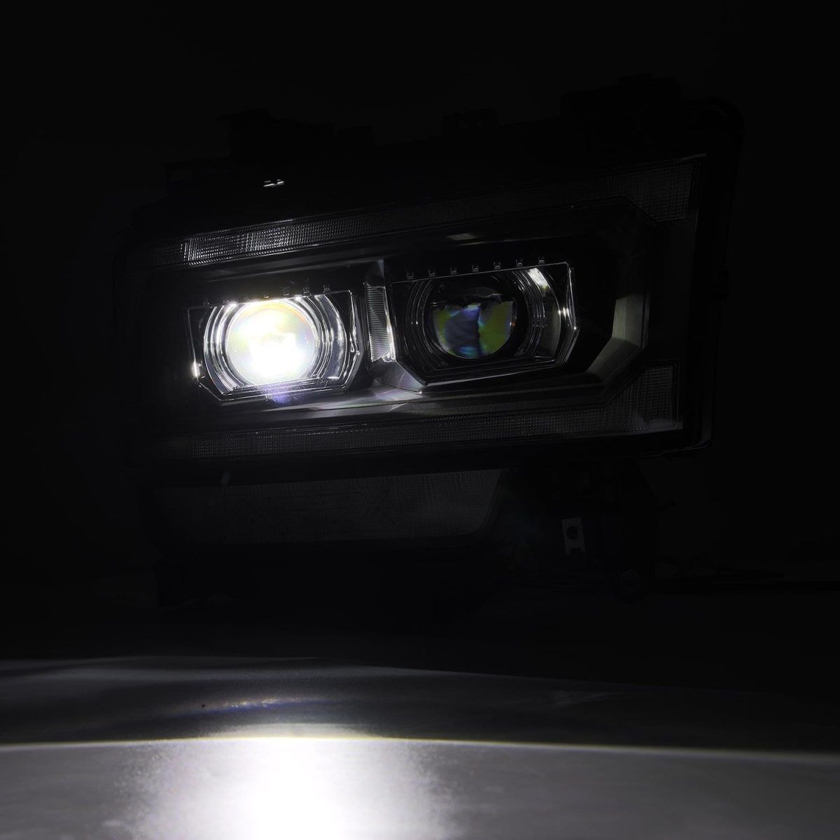 2019-2024 Ram 2500/3500 LUXX-Series LED Projector Headlights Black by AlphaRex