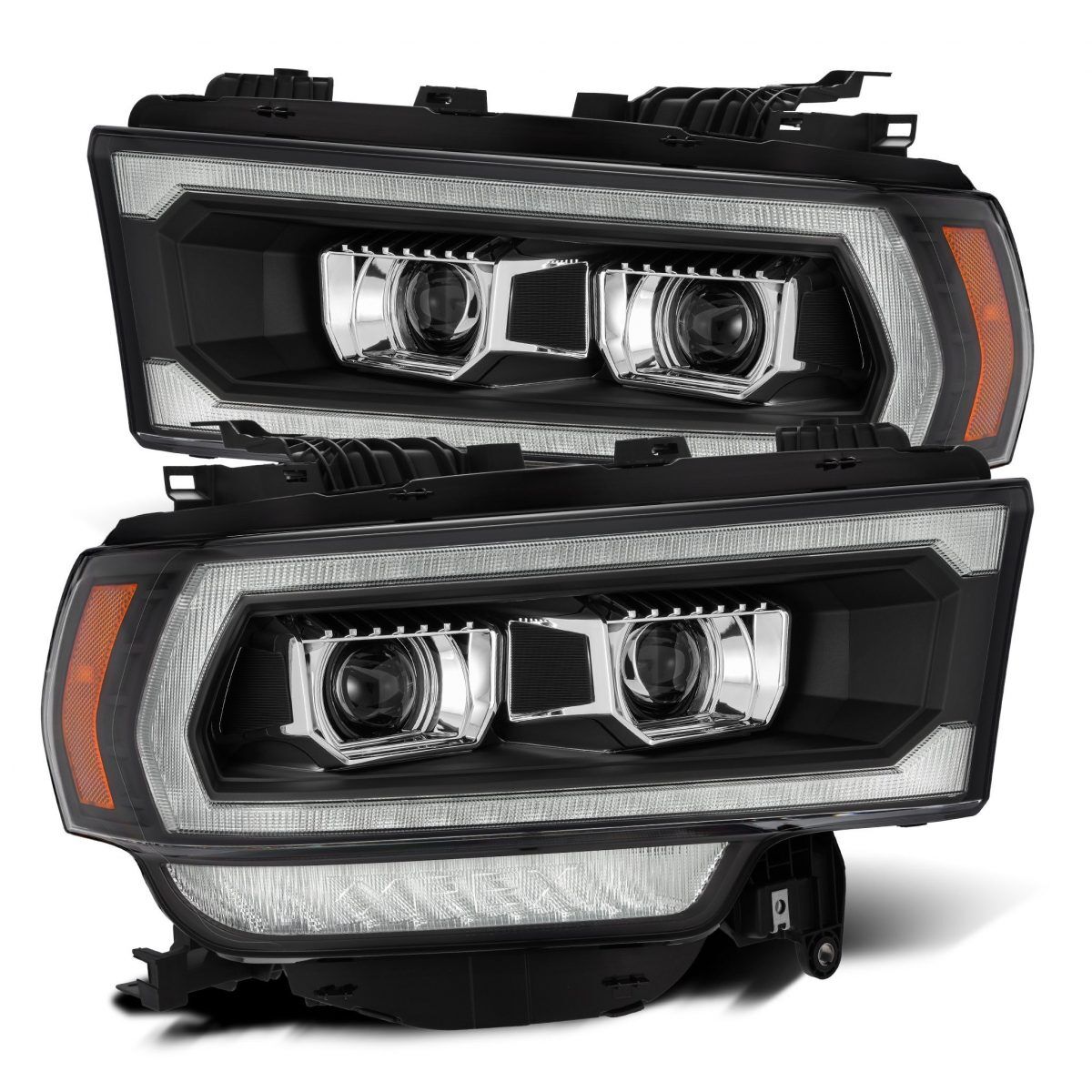 2019-2024 Ram 2500/3500 LUXX-Series LED Projector Headlights Black by AlphaRex - 880550