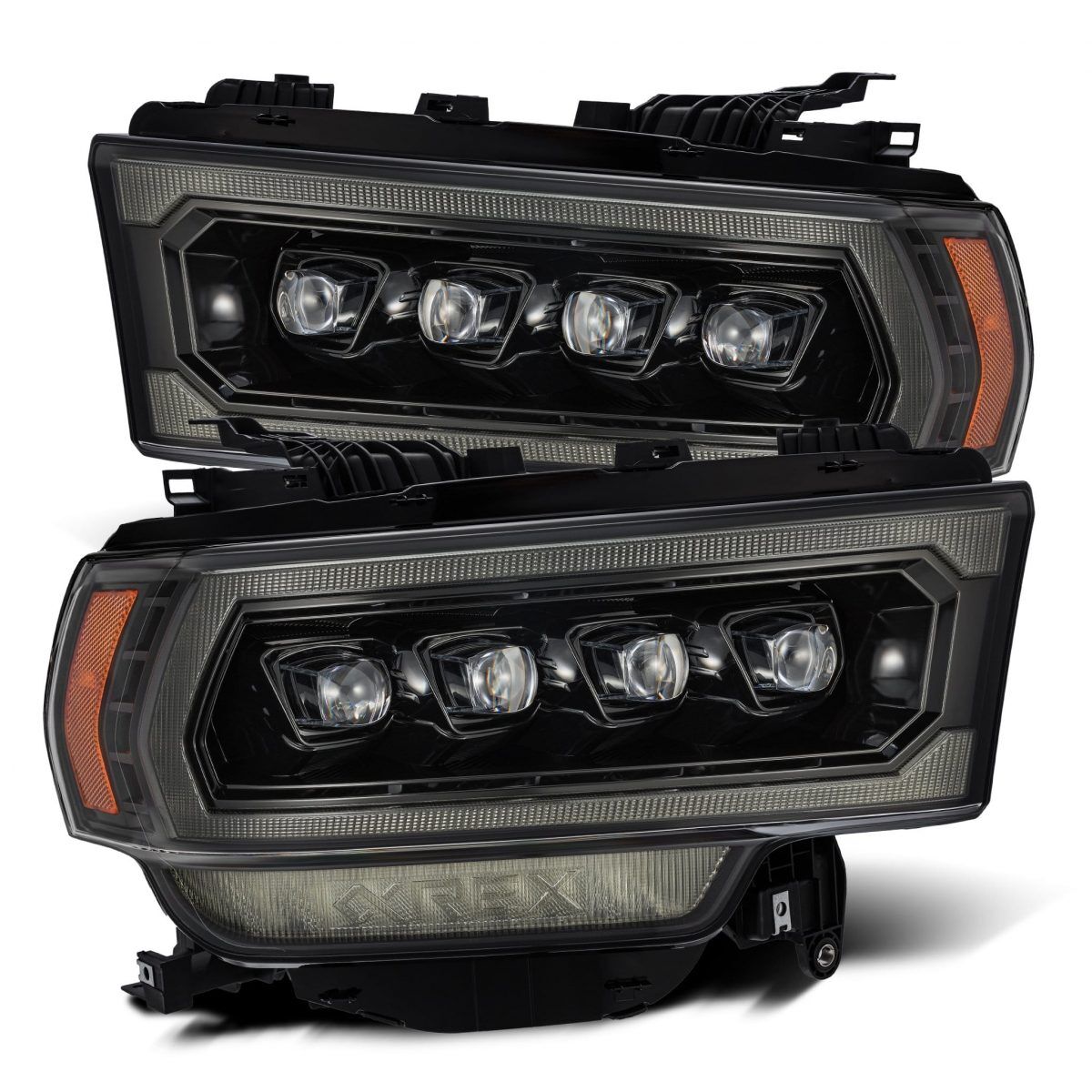 2019-2024 Ram 2500/3500 NOVA-Series LED Projector Headlights Alpha-Black by AlphaRex - 880552