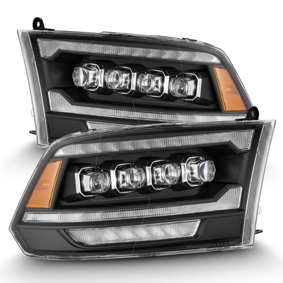 10-18 Ram 2500/3500 Truck NOVA-Series (5th Gen 2500 G2 Style) LED Projector Headlights Black by AlphaRex - 880555