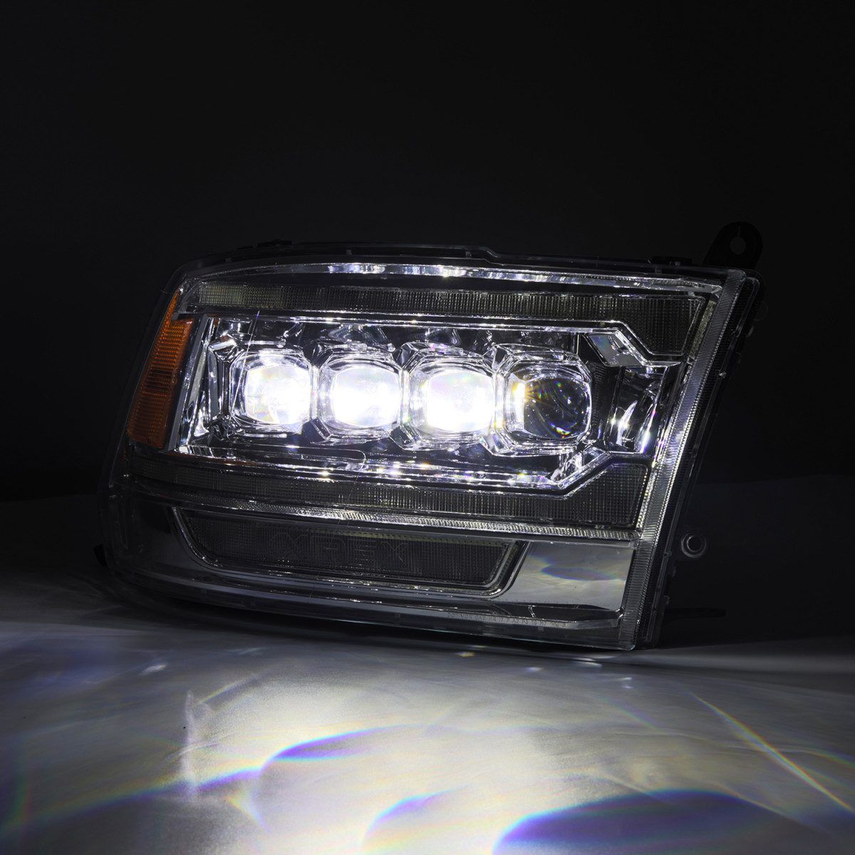09-18 Ram 1500 Truck NOVA-Series (5th Gen 2500 G2 Style) LED Projector Headlights Chrome by AlphaRex