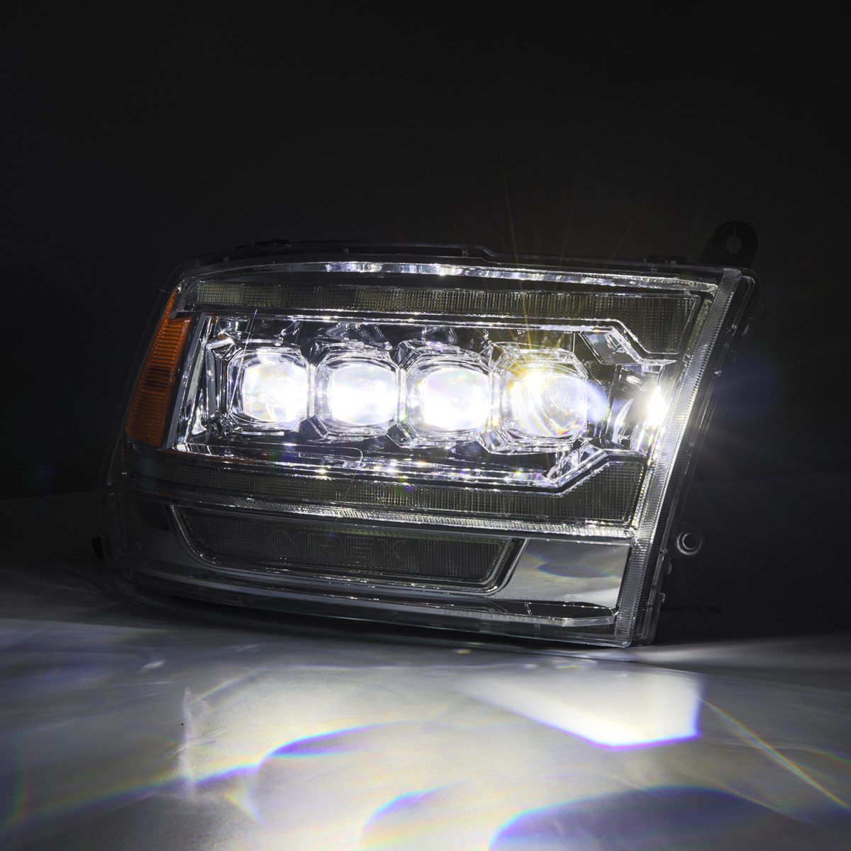 09-18 Ram 1500 Truck NOVA-Series (5th Gen 2500 G2 Style) LED Projector Headlights Chrome by AlphaRex