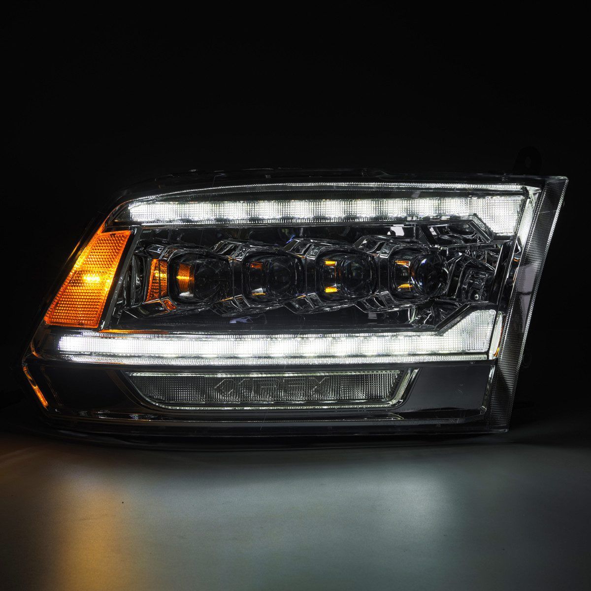 09-18 Ram 1500 Truck NOVA-Series (5th Gen 2500 G2 Style) LED Projector Headlights Chrome by AlphaRex