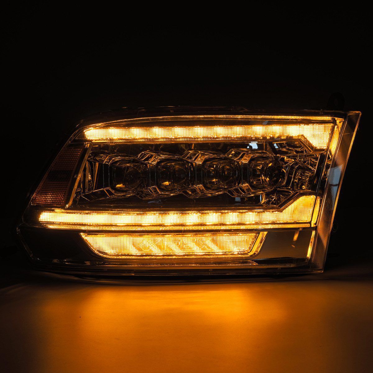 09-18 Ram 1500 Truck NOVA-Series (5th Gen 2500 G2 Style) LED Projector Headlights Chrome by AlphaRex