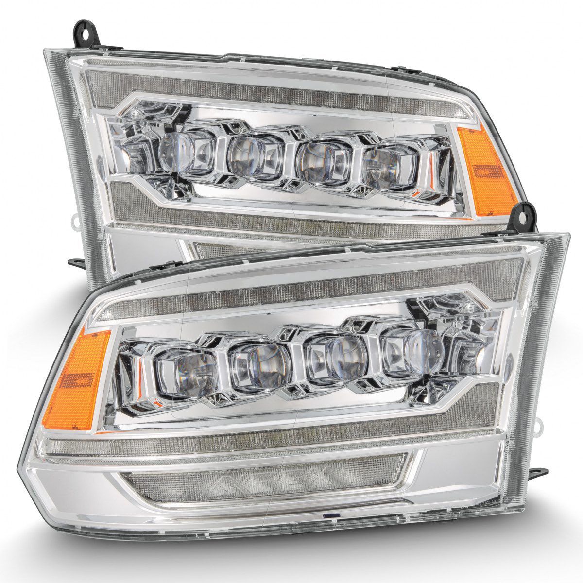09-18 Ram 1500 Truck NOVA-Series (5th Gen 2500 G2 Style) LED Projector Headlights Chrome by AlphaRex - 880556
